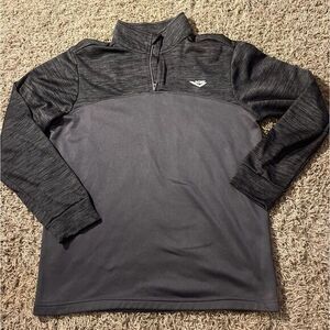 Pony Brand Mens 1/4 Zip Sweatshirt Pullover‎ Dark Gray Black Medium